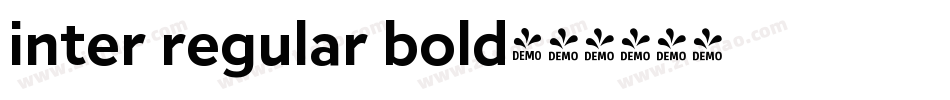 inter regular bold字体转换